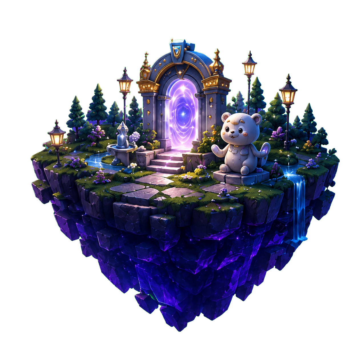 Memory Court floating island